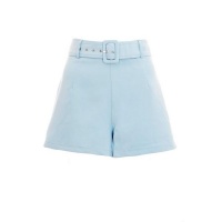 Quiz Ladies Pale Blue Belted Shorts Photo
