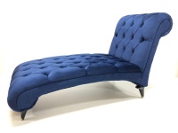 Decorist Home Gallery Diyahne - Blue Chaise Lounge Chair Photo