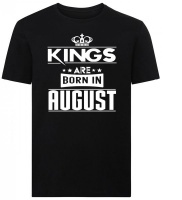 Kings Are Born in August Birthday T-shirt Photo
