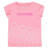 Converse Baby Girls Trainers T-Shirt - Pink Glow Photo