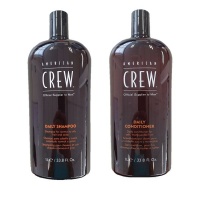 American Crew 1L Twin Pack - Daily Shampoo 1L & Daily Conditioner 1L Pump Photo
