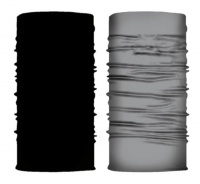 Face-Neck Warmer Bandana Face Shield Black and Grey Scale Set of 2 Photo