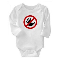 Qtees Africa - Do Not Touch Long Sleeve baby grow Photo