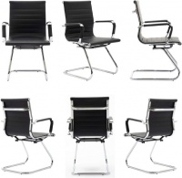 The Office Chair Corp TOCC Black Ribbed Visitors' Office Chairs - Set of 2 per box Photo