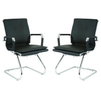 The Office Chair Corp TOCC Black Square Pad Visitors' Office Chairs - Set of 2 per box Photo