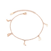 Music Note Charms Ankle Bracelet - AB-GZ089-RG Photo