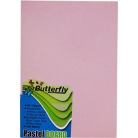 Butterfly A3 Pastel Board - Pack Of 100 Pink Photo