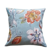 Flower Pillow/Cushion Pillowcase - Blue Photo