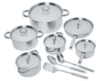 Heavy Duty Inducton Base 15 Piece Stainless Steel Cookware Set with Lids Photo