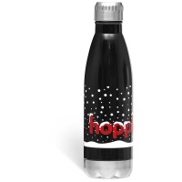 Hoppla Christmas Snow Single-wall Stainless Steel Bottle 700ml - Black Photo