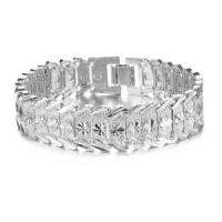 Men's Silver Scale-Chain Bracelet Photo