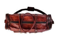 Minx - Genuine Leather Yuppy Duffle Bag Brown Photo