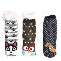 Thermal Socks 3 Pairs Cartoon Animal Winter Socks For Women Girls Photo
