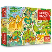 Usborne – Book & Jigsaw Puzzle – At The Zoo – 100 Piece Photo