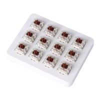 Keychron Brown Gateron Hot-Swappable Mechanical Clear Cap Switches - 12 Set Photo