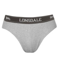Lonsdale Mens 2 Pack Brief - Grey Photo