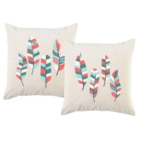 PepperSt – Scatter Cushion Cover Set – Abstract Feathers Photo