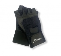 RONEX Leather Gym Gloves Black Photo