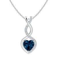 Civetta Spark Infinity Heart Necklace-Swarovski Crystal Montana Rosegold Photo