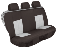 ACA Auto ACA - Safari 5 Piece Rear Seat Cover Set - Black and Grey Photo