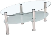 Glass Coffee Table - Oval - Transparent Photo