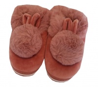 Adult Bunny with ears Slippers - Pink Photo