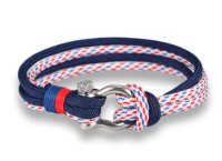 YALLI Men /Women Nylon Nautical Rope Bracelet Red/Blue Photo