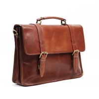 Bag Addict Nuvo - Dexter 15" Leather Laptop Bag Cognac Photo