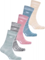 Tokyo Laundry - Mens Basher Cotton Rich Space Dye Socks in Sage Black Salmon Pink Marine Green Oatmeal [Parallel Import] Photo