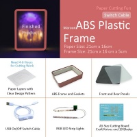 DIY 3D Paper Cutting Light Box ABS Frame -Merry Christmas: I Met you Photo