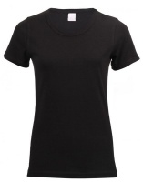 PepperST Ladies Scoop neck T-Shirt - Black Photo