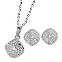 iDesire Pave Knot Pendant And Earring Cubic Zirconia Set Photo