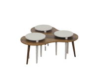 Nilufer Coffee Table - Brown and White Side Tables Photo