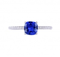 Sapphire Lucid 925 Sterling Silver 4 Claw Micro Zircon Engagement Ring Photo