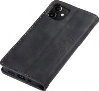 Happy Dayz iPhone 12 Leather Flip Cover Black Photo