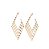 Quiz Ladies Gold Square Hoop Earring - Gold Photo