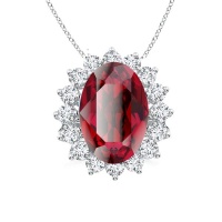 Civetta Spark Diana Necklace with Swarovski Ruby Crystal Photo