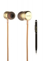 MR A TECH M16 Ling sound metal universal earphone with mic – Gold Photo