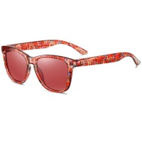 G&Q Retro Polarized Sunglasses - Orange Print / Orange Photo