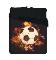 Imaginate Decor - Soccer Ball on Fire Duvet Cover Set Photo