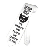 PepperSt Men's Collection - Designer Neck Tie - Beard Rule #27 Photo