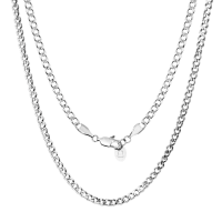 Colton James Premium Silver Mens Cuban Link Chain - 4mm Thickness Photo