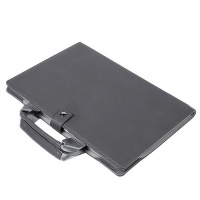 Portable PU Leather Laptop Case with Handle for Macbook Air/Pro 13" -Black Photo