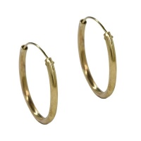 SilverBird 25mm sterling silver gold plated hoop earring Photo