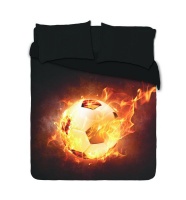 Imaginate Decor - Flaming Hot Soccer Ball Duvet Cover Set Photo