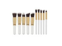 Manana Beauty Gold White Makeup Brush Set- 10 Piece Photo