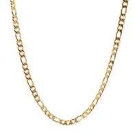 8mm Gold Cuban Link Steel Necklace 24" Photo