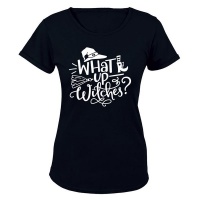 What Up Witches - Halloween - Ladies - T-Shirt Photo