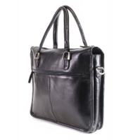 Bag Addict NUVO - Genuine Leather Peregrine laptop bag in black Photo