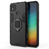 CellTime Xiaomi Redmi 9C Shockproof Black Panther Magnetic Ring Stand Cover Photo